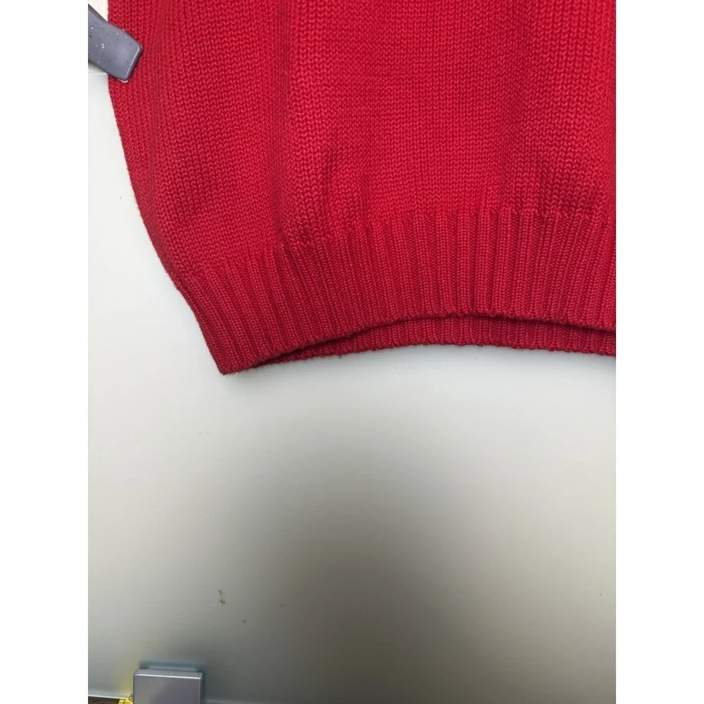 VTG Polo Ralph Lauren Sweater Vest Red Preppy Ribbed V Neck Tennis Golf Vest XXL